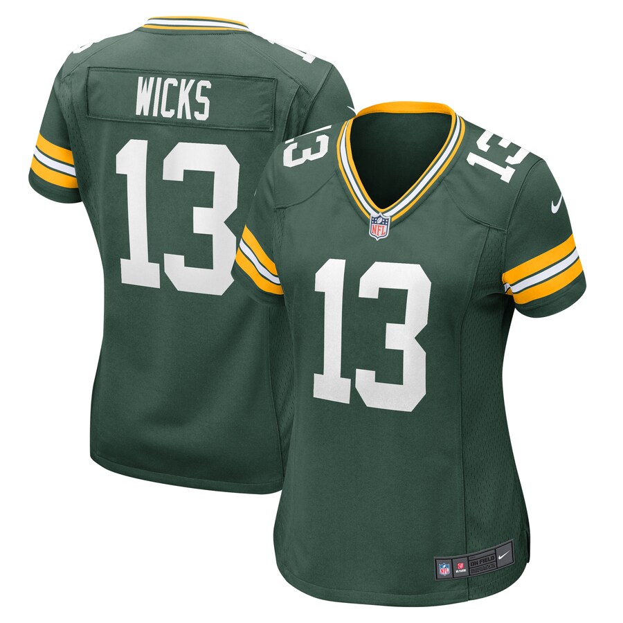 Women's Green Bay Packers Dontayvion Wicks Nike  Green  Game Jersey - ujerseystore