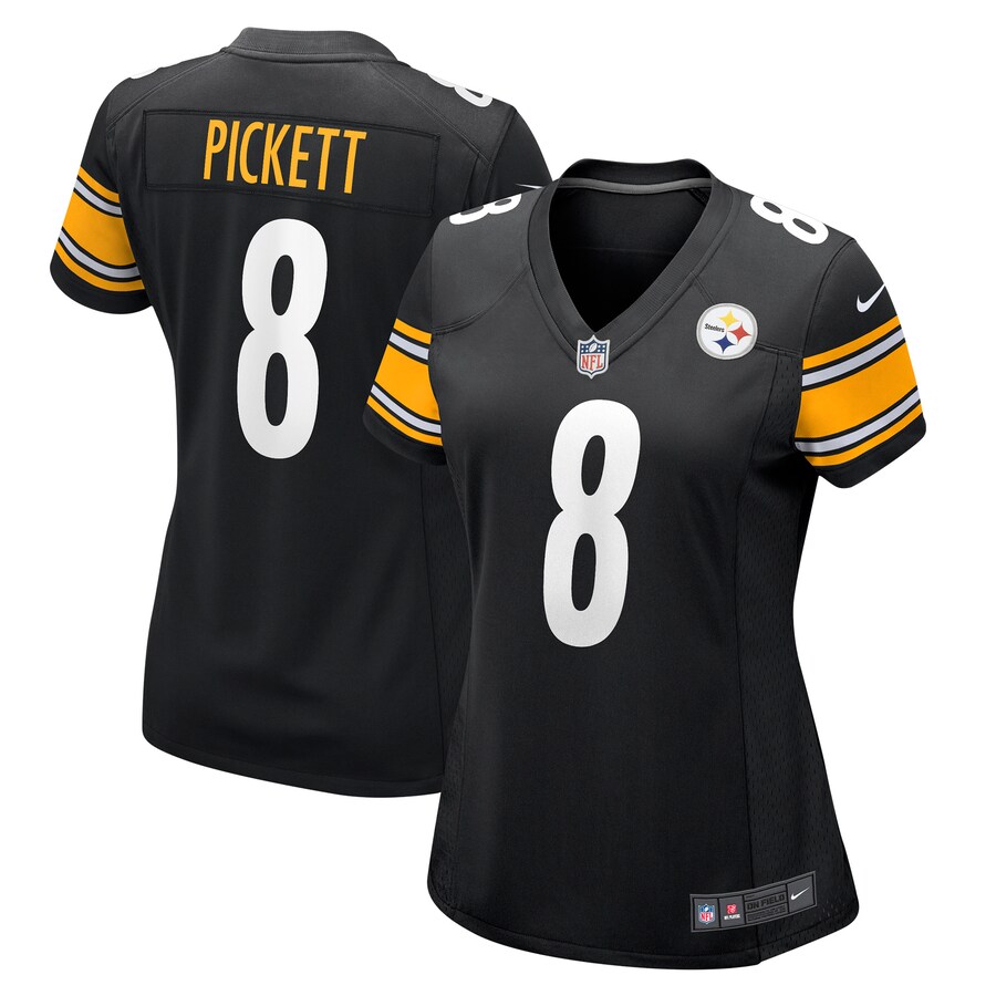 Women's Pittsburgh Steelers Kenny Pickett Nike Black Player Jersey - ujerseystore