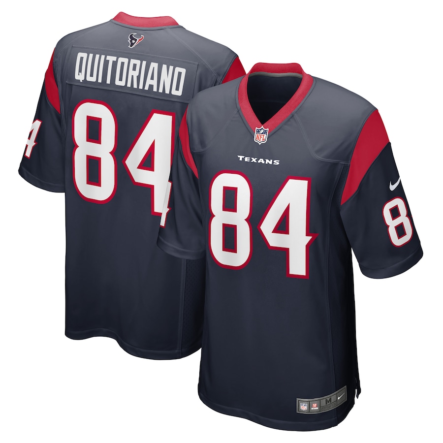 Men's Houston Texans Teagan Quitoriano Nike Navy Game Player Jersey - ujerseystore