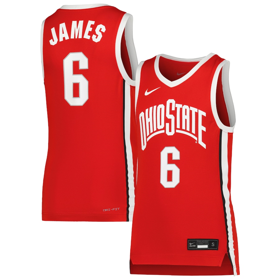 Youth Nike LeBron James Scarlet Ohio State Buckeyes Replica Basketball Jersey - ujerseystore