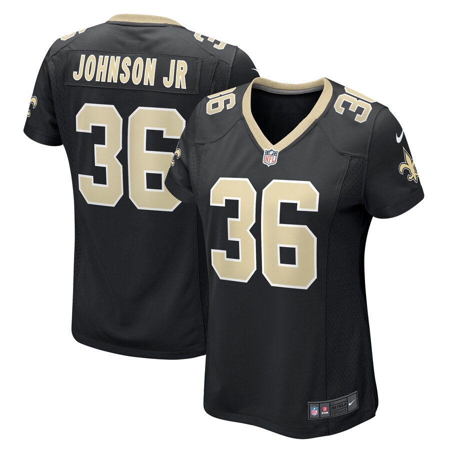 Women's New Orleans Saints Anthony Johnson Nike  Black Team Game Jersey - ujerseystore