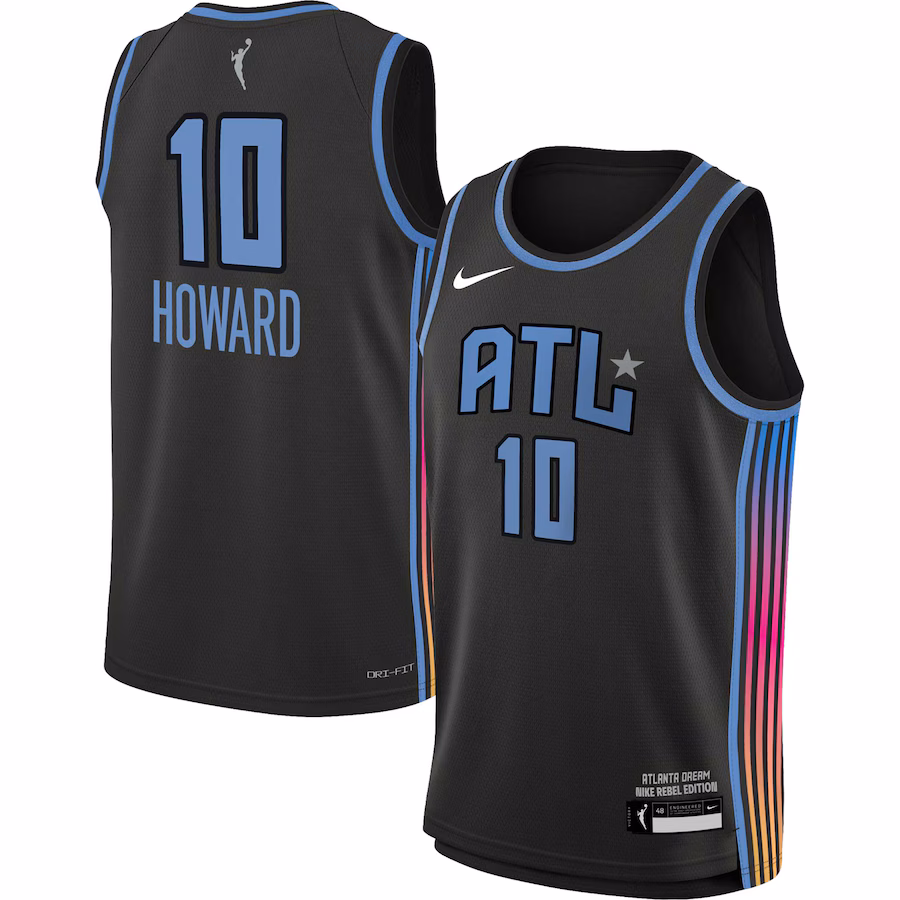 Youth Atlanta Dream Rhyne Howard Nike Anthracite 2021 Rebel Edition Victory Player Jersey - ujerseystore