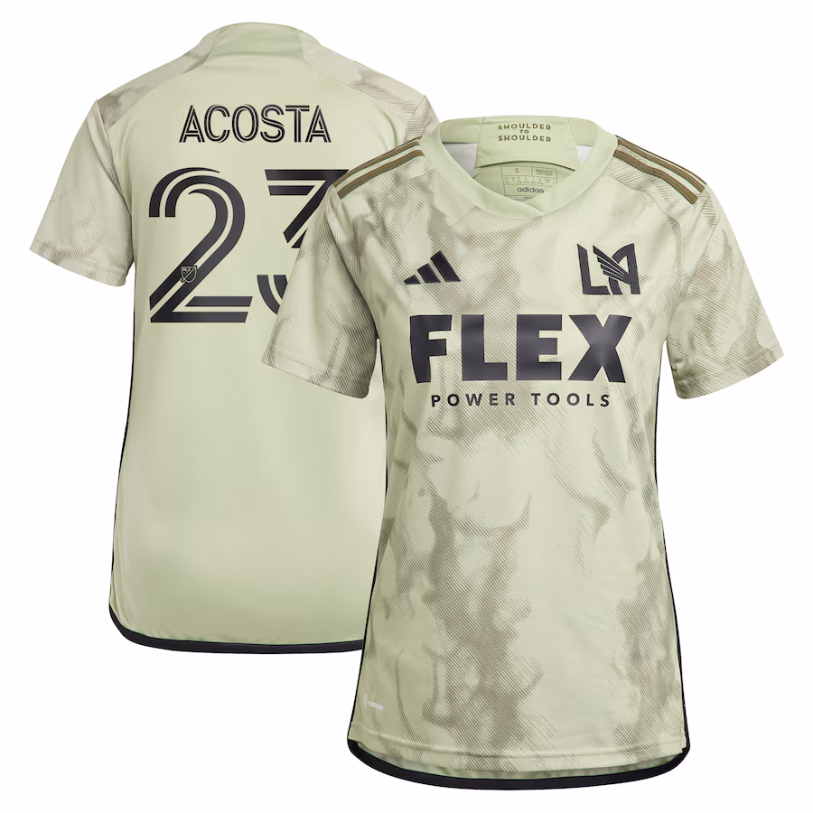 Women's LAFC Kellyn Acosta adidas Green 2023 Smokescreen Replica Player Jersey - ujerseystore