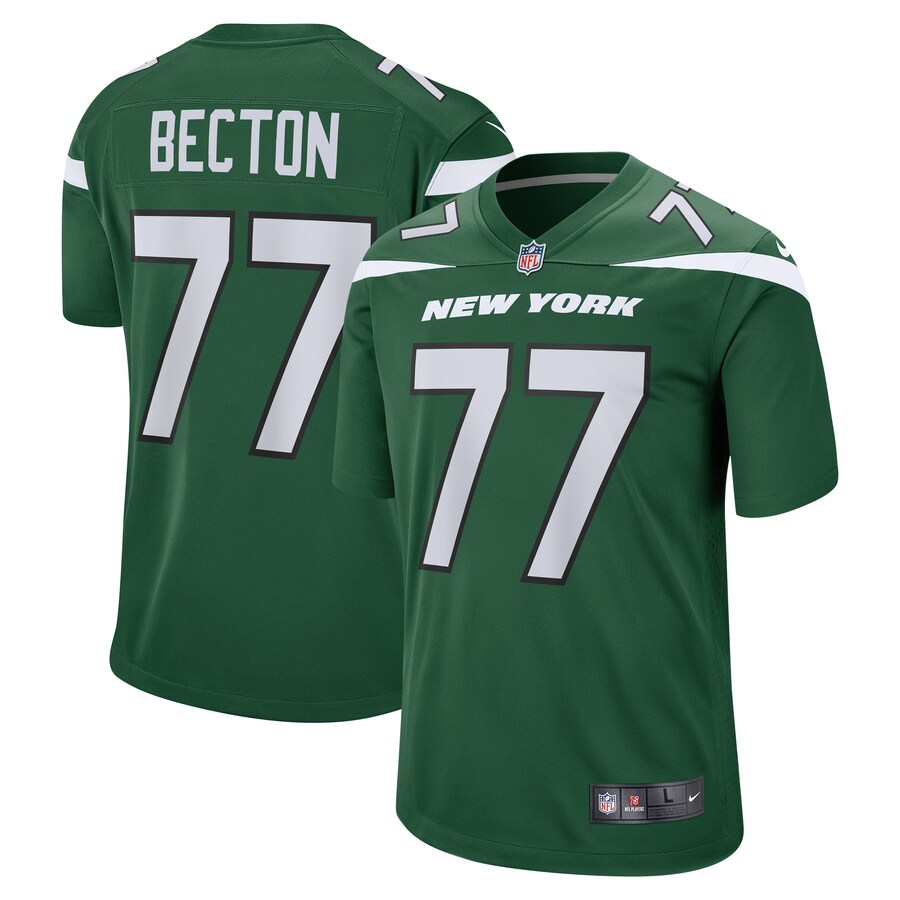 Men's New York Jets Mekhi Becton Nike Gotham Green Player Game Jersey - ujerseystore