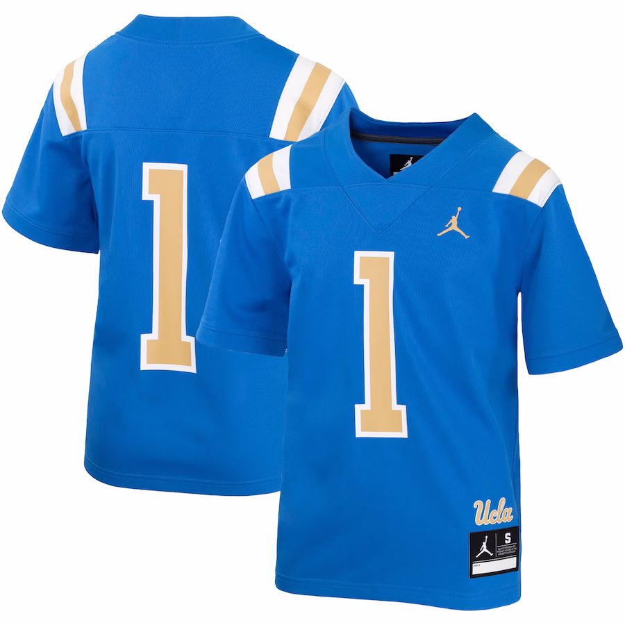 #1 UCLA Bruins Jordan Brand Youth Untouchable Football Jersey - Blue - ujerseystore