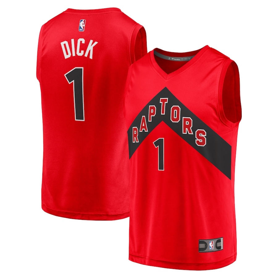 Men's Toronto Raptors Gradey Dick Fanatics Red Fast Break Player Jersey - Icon Edition - ujerseystore