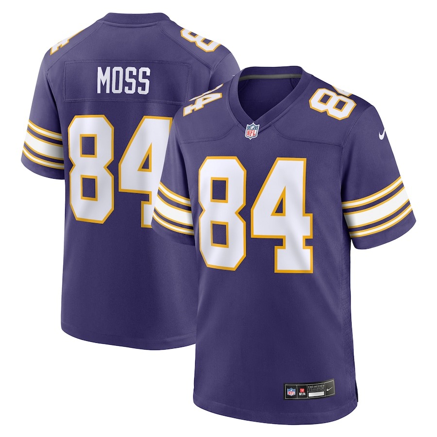 Men's Minnesota Vikings Randy Moss Nike Purple Classic Retired Player Game Jersey - ujerseystore