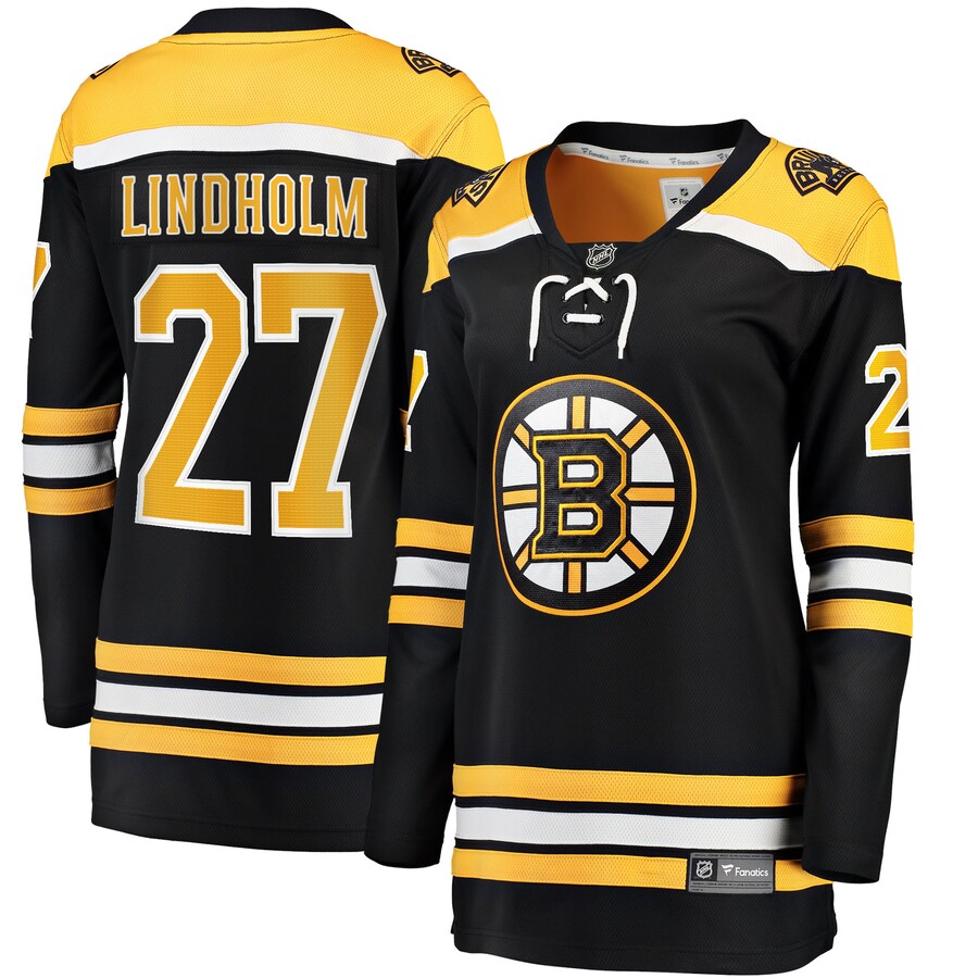 Women's Boston Bruins Hampus Lindholm Fanatics Branded Black Home Breakaway Player Jersey - ujerseystore