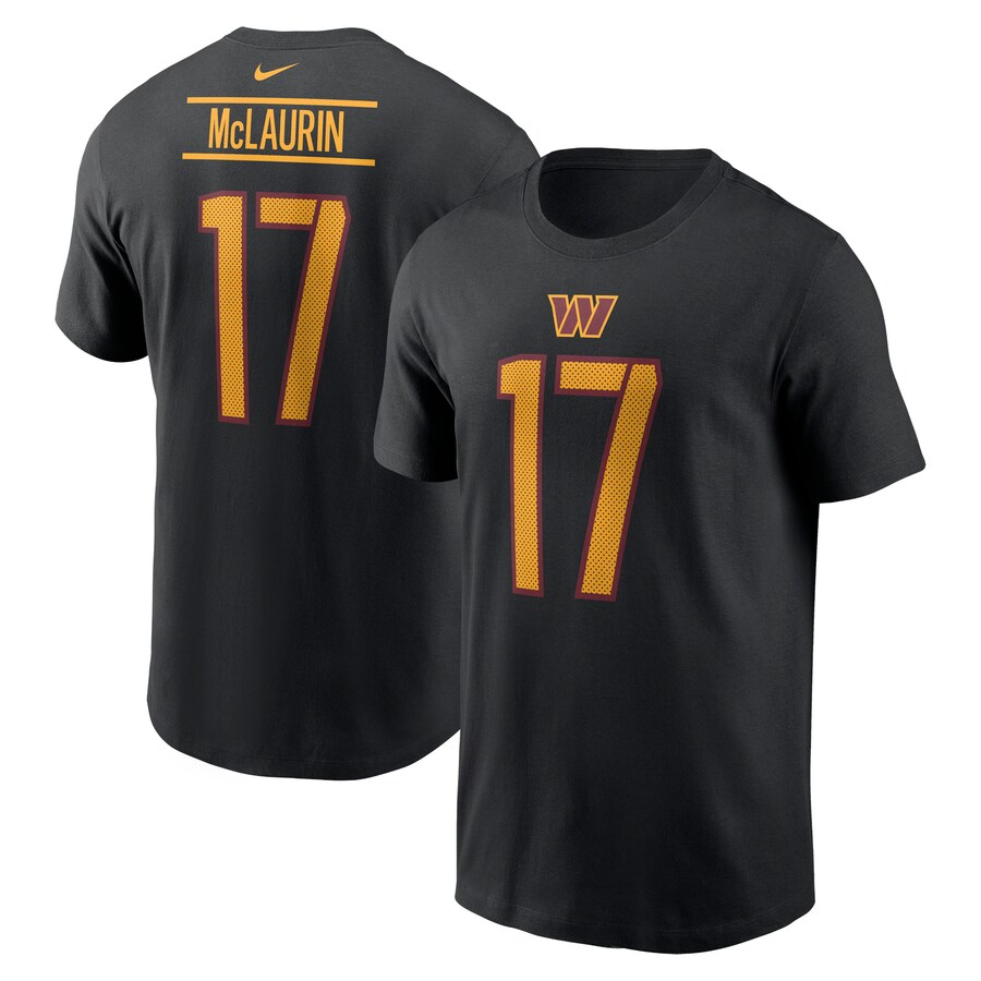 Men's Washington Commanders Terry McLaurin Nike Black Player Name & Number T-Shirt - ujerseystore