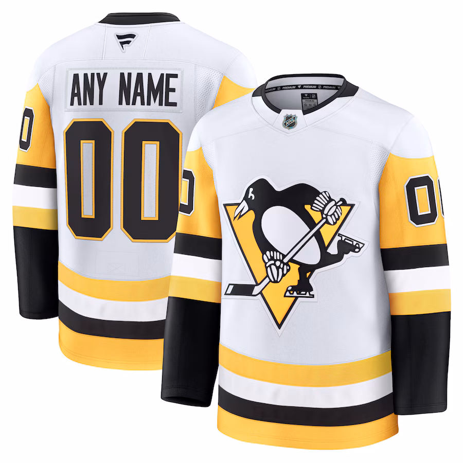 Men's Pittsburgh Penguins Fanatics White Away Premium Custom Jersey - ujerseystore