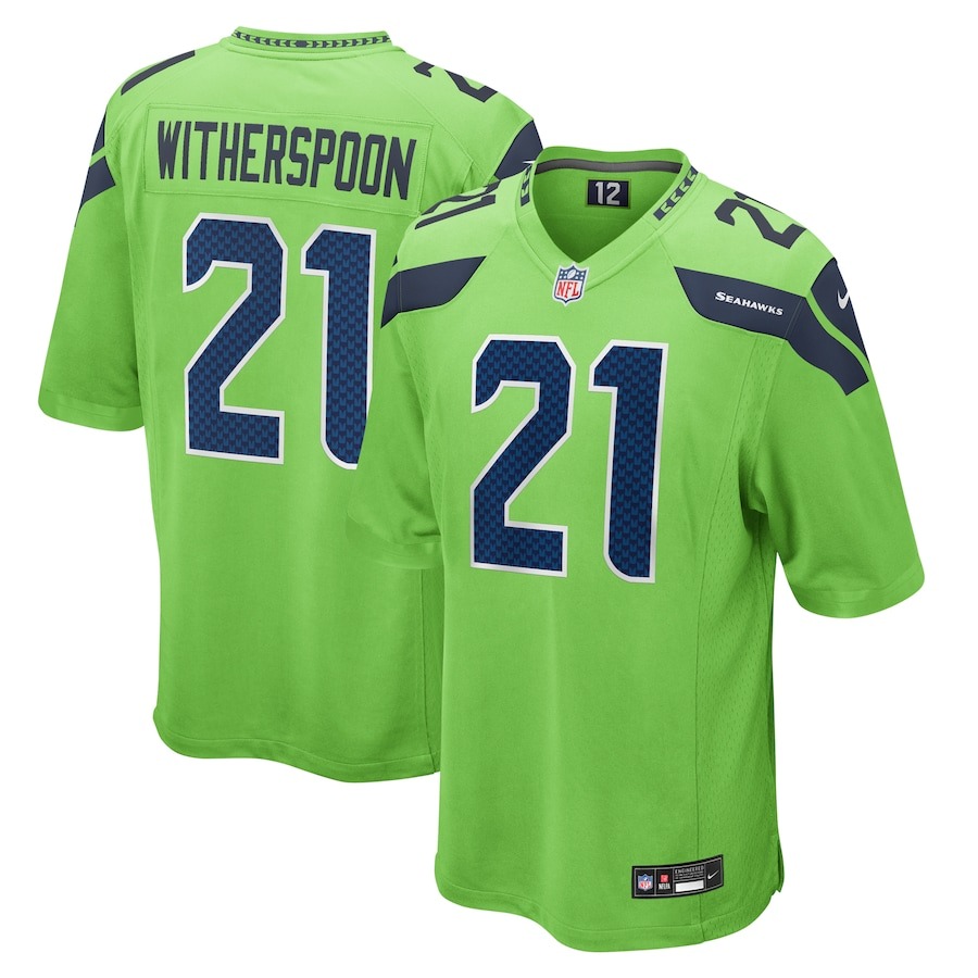 Men's Seattle Seahawks Devon Witherspoon Nike Neon Green  Game Jersey - ujerseystore