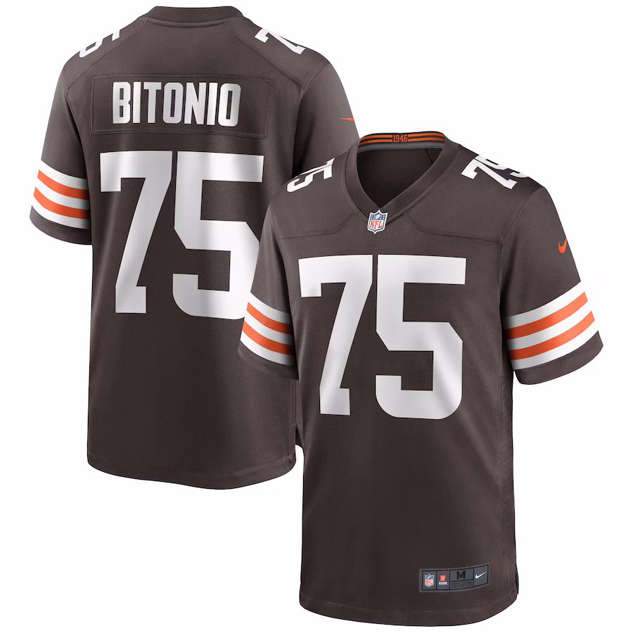 Men's Cleveland Browns Joel Bitonio Nike Brown Game Jersey - ujerseystore