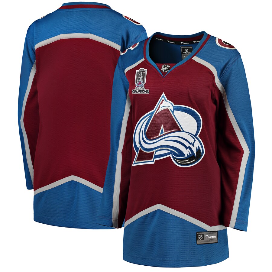 Women's Colorado Avalanche Fanatics Branded Burgundy Home 2022 Stanley Cup Champions Breakaway Jersey - ujerseystore