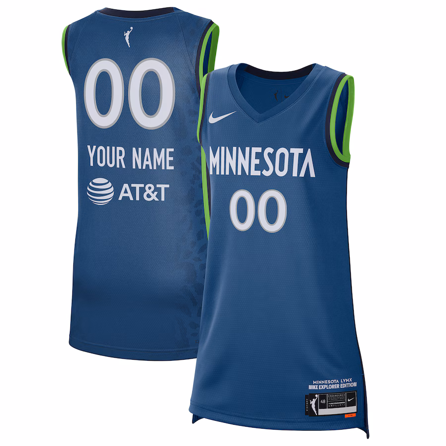 Unisex Minnesota Lynx Nike Blue 2021 Explorer Edition Victory Custom Jersey - ujerseystore