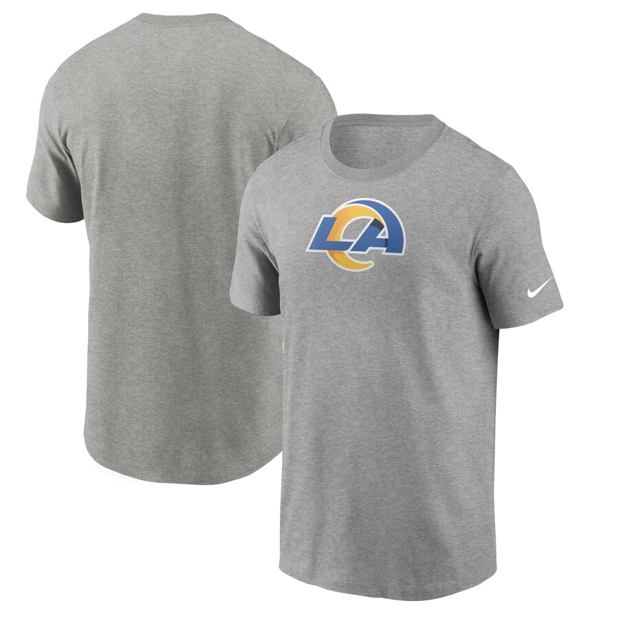 Men's Los Angeles Rams Nike Heathered Gray Primary Logo T-Shirt - ujerseystore