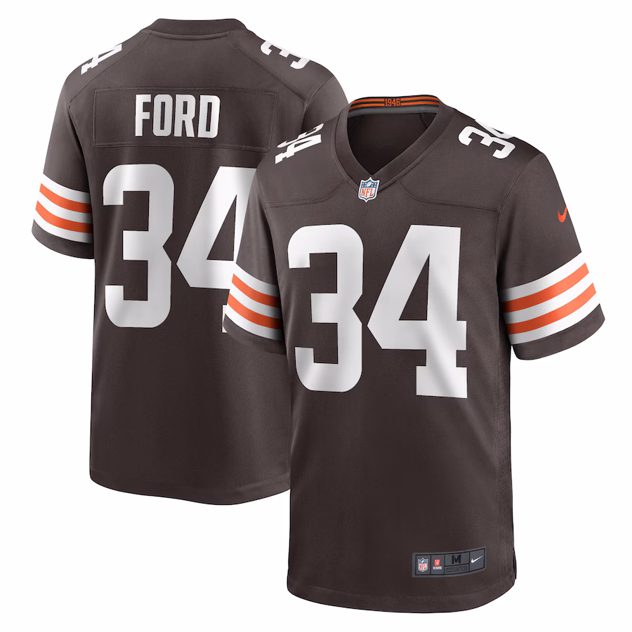Men's Cleveland Browns Jerome Ford Nike Brown Game Player Jersey - ujerseystore