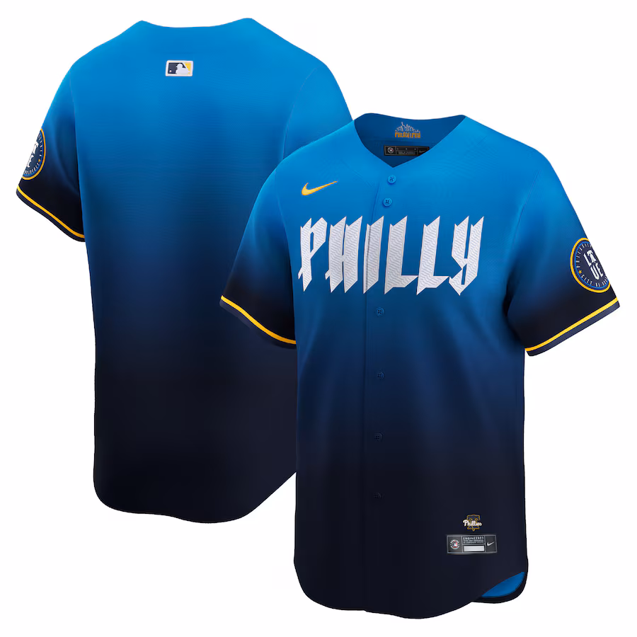 Men's Philadelphia Phillies  Nike Blue 2024 City Connect Limited Jersey - ujerseystore