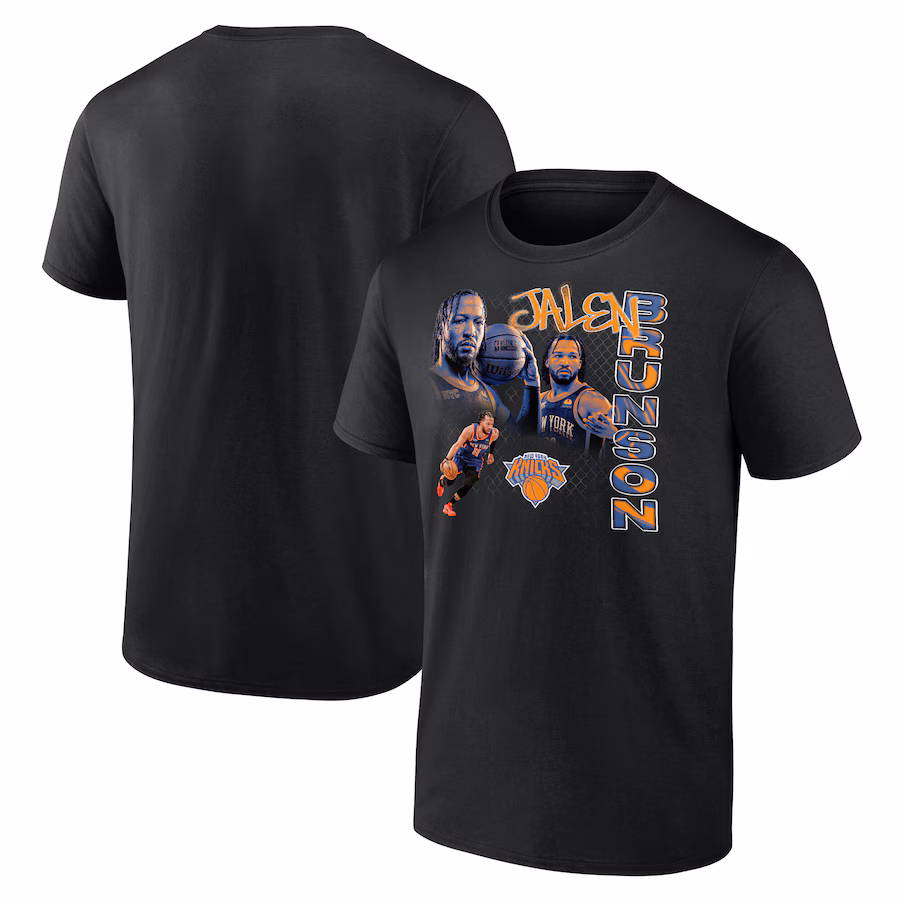 Men's New York Knicks Jalen Brunson Black Notorious 3.0 Player T-Shirt - ujerseystore