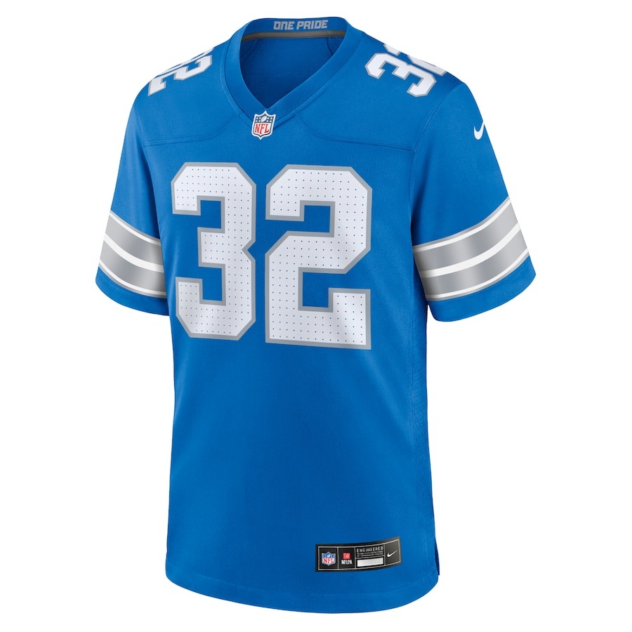 Men's Detroit Lions Brian Branch Nike Blue Game Jersey - ujerseystore