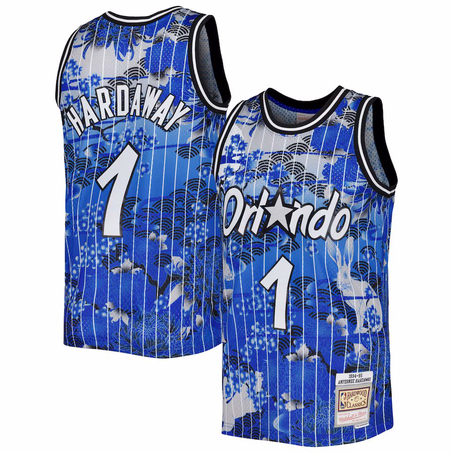 Men's Orlando Magic Penny Hardaway Mitchell & Ness Blue 1994/95 Hardwood Classics Lunar New Year Swingman Jersey - ujerseystore