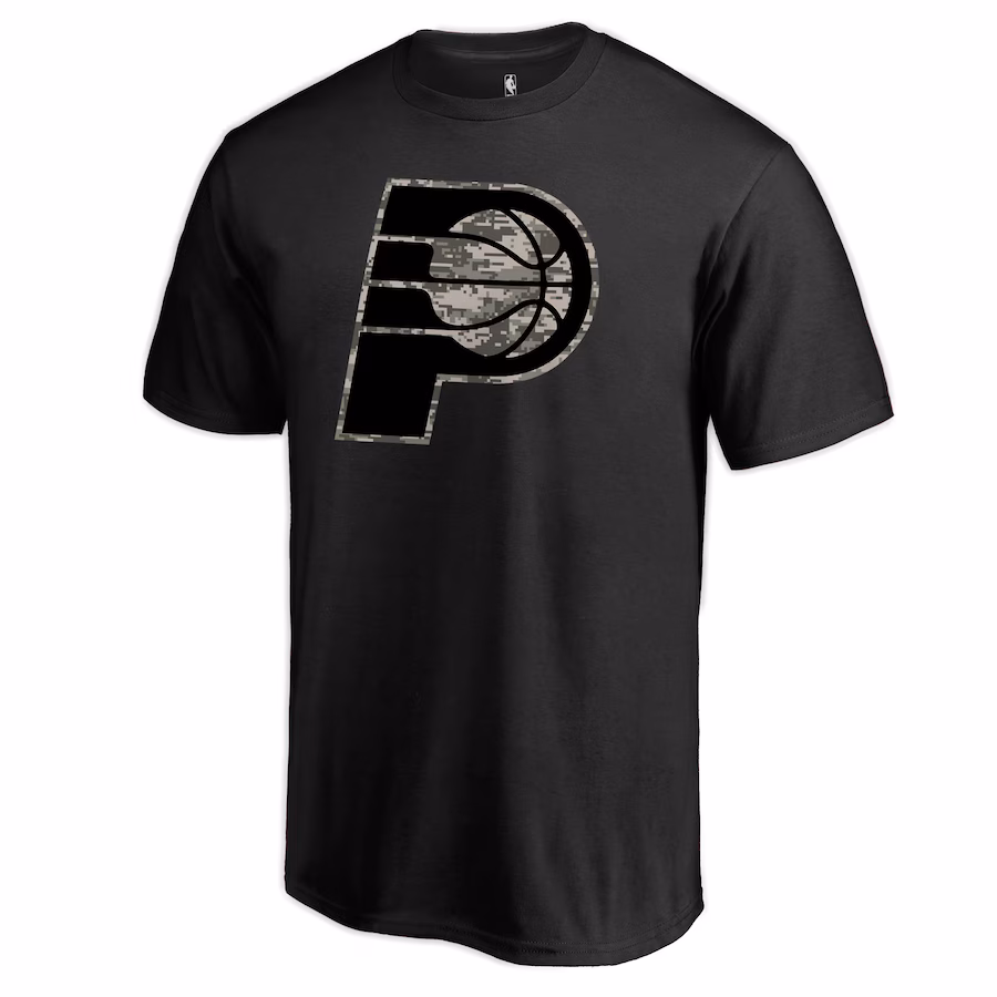 Men's Indiana Pacers Black Cloak Camo T-Shirt - ujerseystore