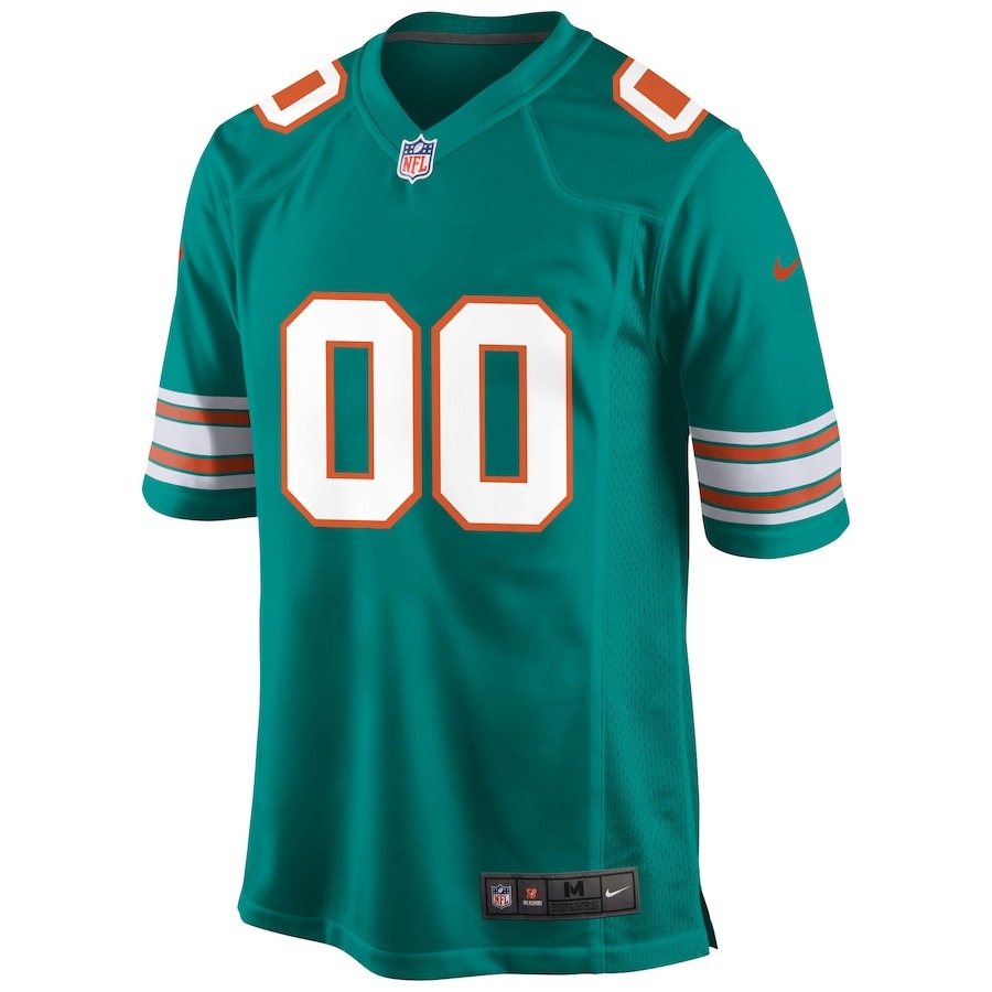 Men's Miami Dolphins Nike Aqua Alternate Custom Game Jersey - ujerseystore