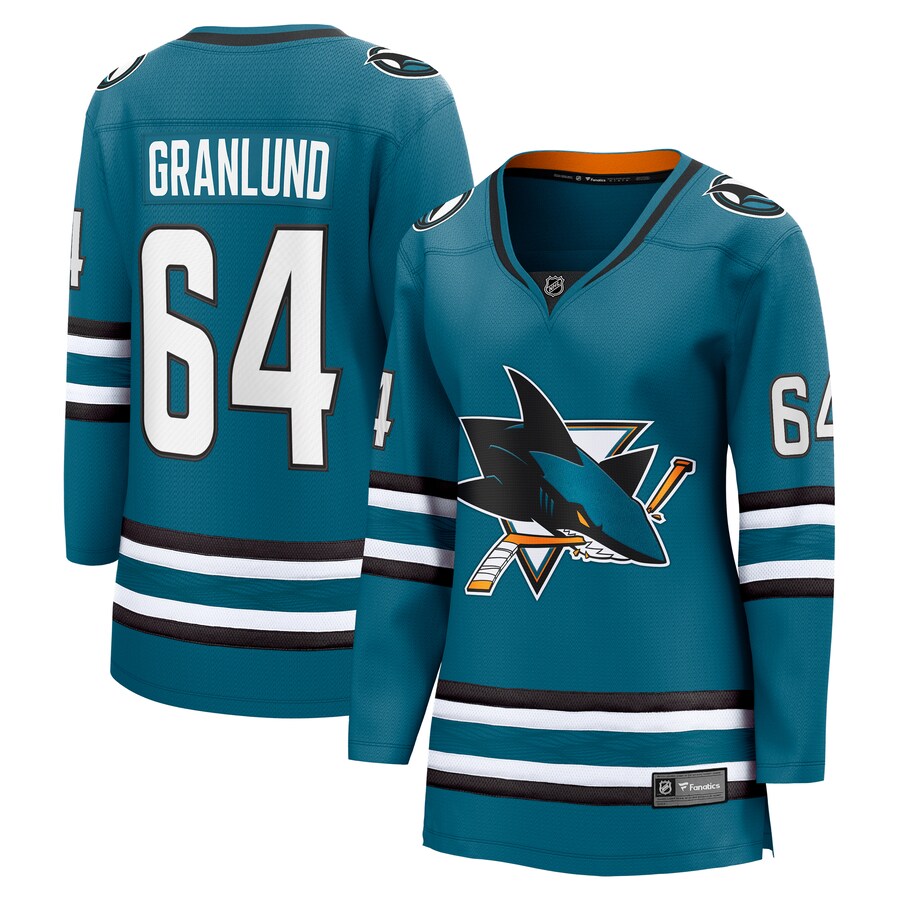 Women's San Jose Sharks Mikael Granlund Fanatics Branded Teal Home Breakaway Player Jersey - ujerseystore