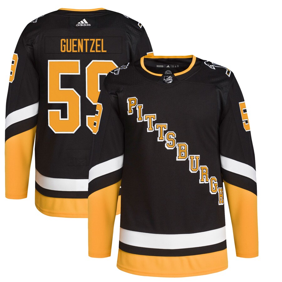 Men's Pittsburgh Penguins Jake Guentzel adidas Black Alternate Primegreen Authentic Pro Player Jersey - ujerseystore