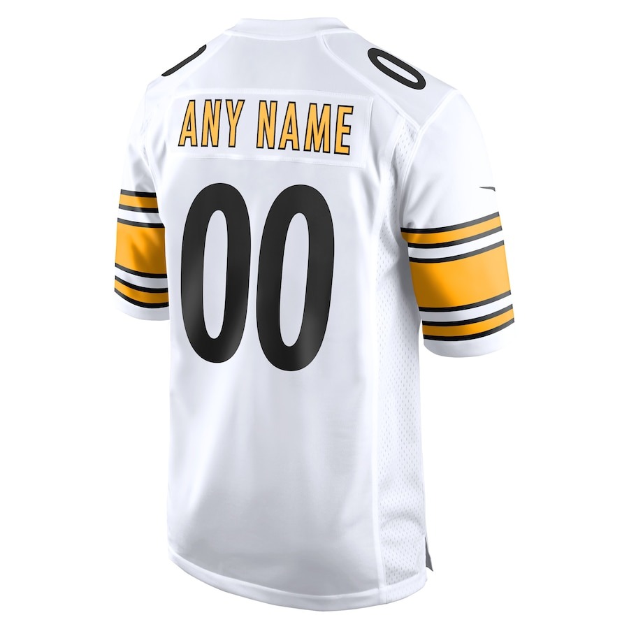 Men's Pittsburgh Steelers Nike White Game Custom Jersey - ujerseystore