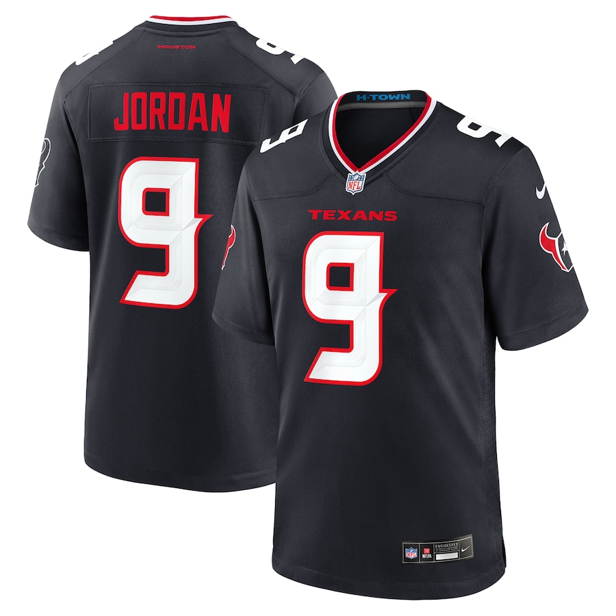 Men's Houston Texans Brevin Jordan Nike Navy Team Game Jersey - ujerseystore