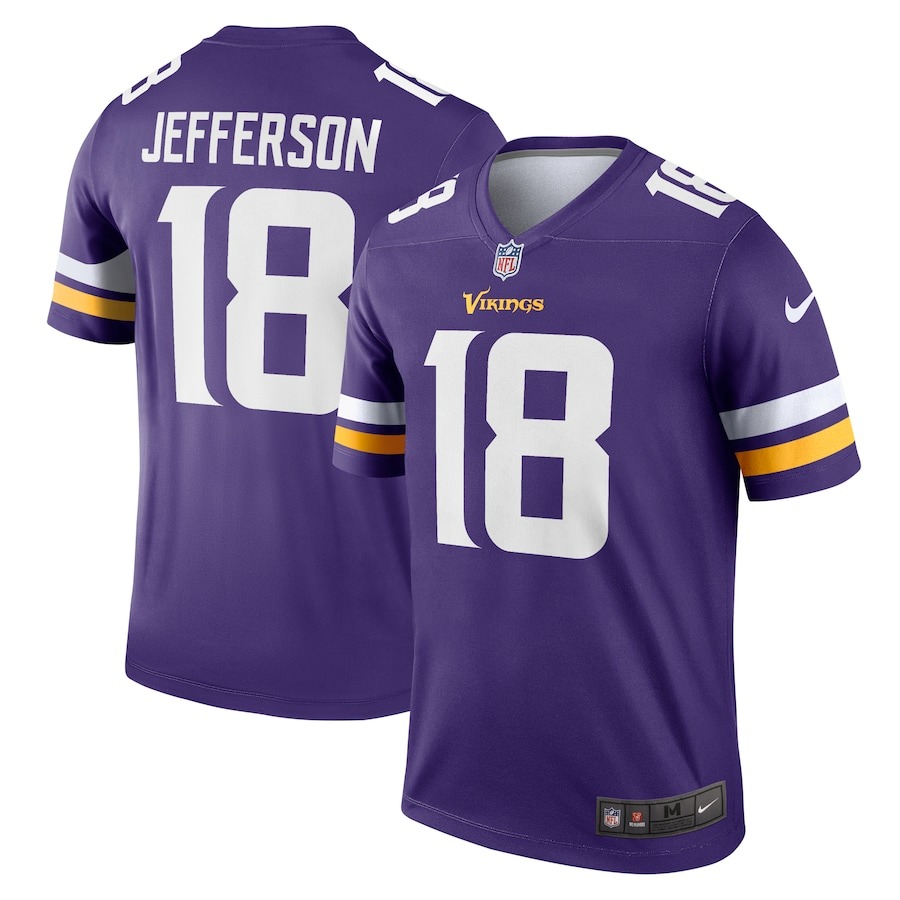 Men's Minnesota Vikings Justin Jefferson Nike Purple Legend Jersey - ujerseystore