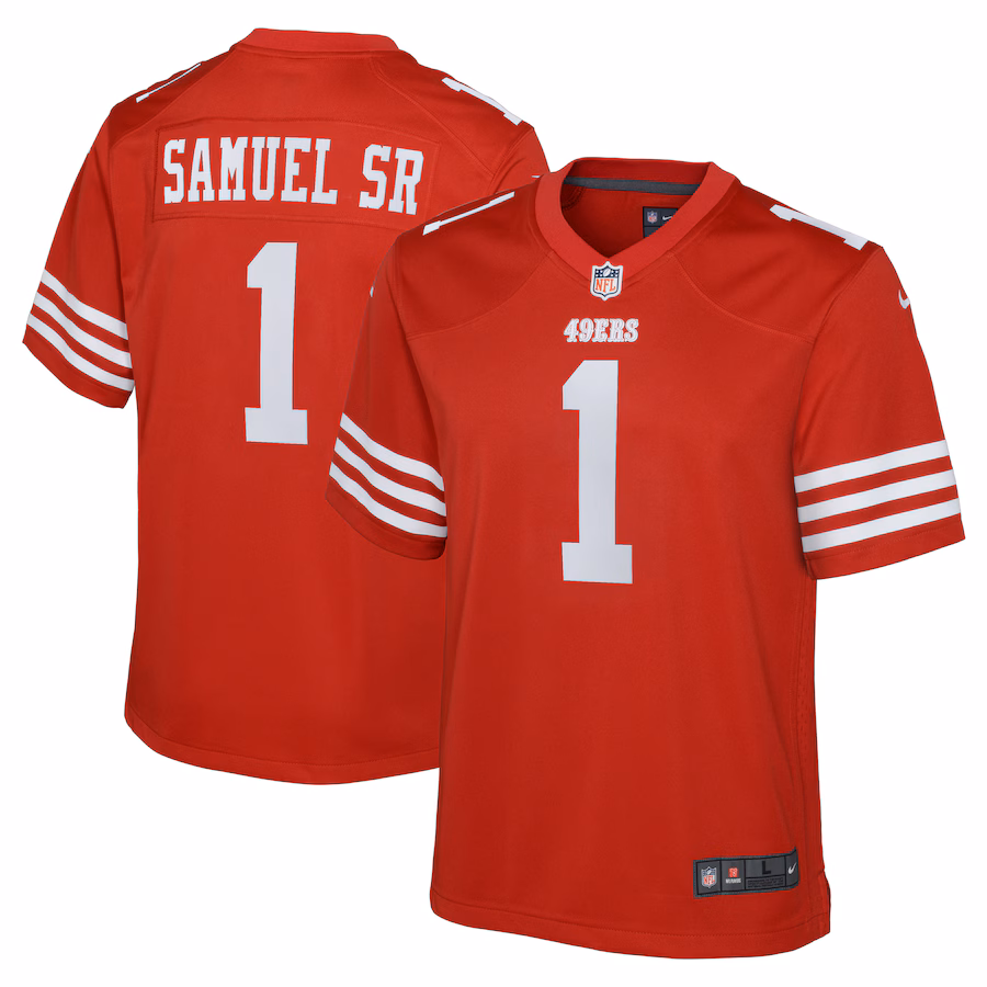 Youth San Francisco 49ers Deebo Samuel Sr Nike Scarlet Game Player Jersey - ujerseystore