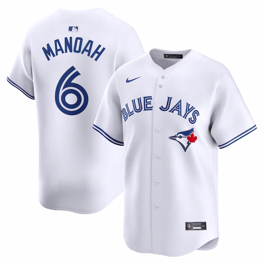Men's Toronto Blue Jays Alek Manoah Nike White Home Limited Player Jersey - ujerseystore
