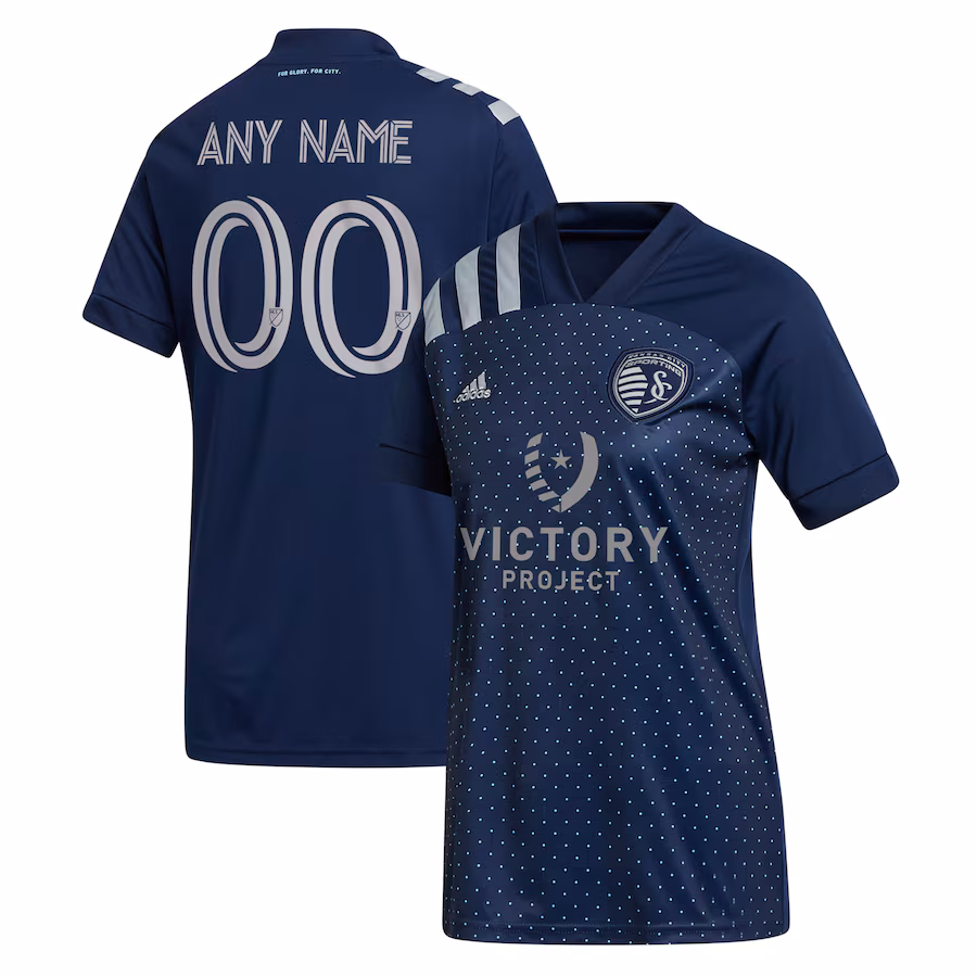 Women's Sporting Kansas City adidas Blue 2021 Secondary Replica Custom Jersey - ujerseystore