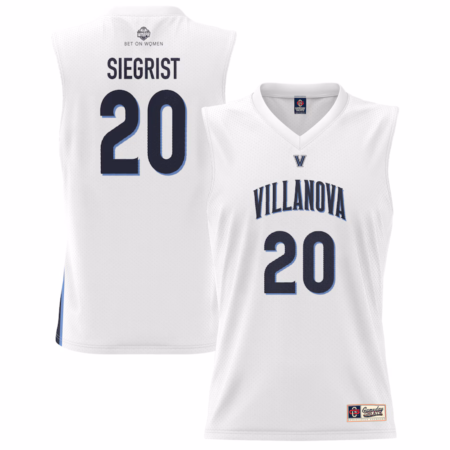 Youth GameDay Greats Madison Siegrist White Villanova Wildcats Lightweight Basketball Alumni Jersey - ujerseystore