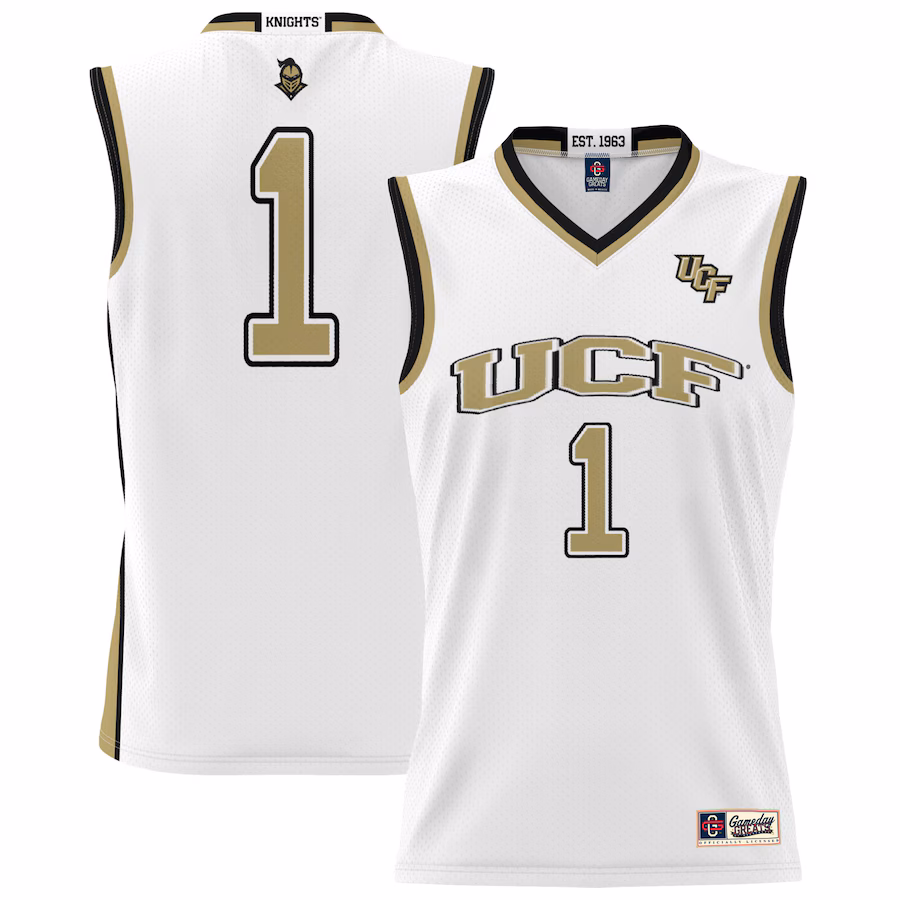 Youth GameDay Greats #1 White UCF Knights Lightweight Basketball Jersey - ujerseystore