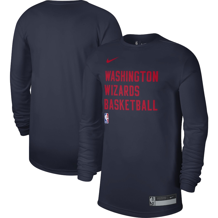 Unisex Washington Wizards Nike Navy 2023/24 Legend On-Court Practice Long Sleeve T-Shirt - ujerseystore