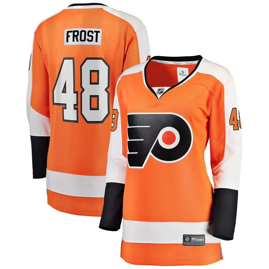 Women's Philadelphia Flyers Morgan Frost Fanatics Branded Orange Breakaway Player Jersey - ujerseystore