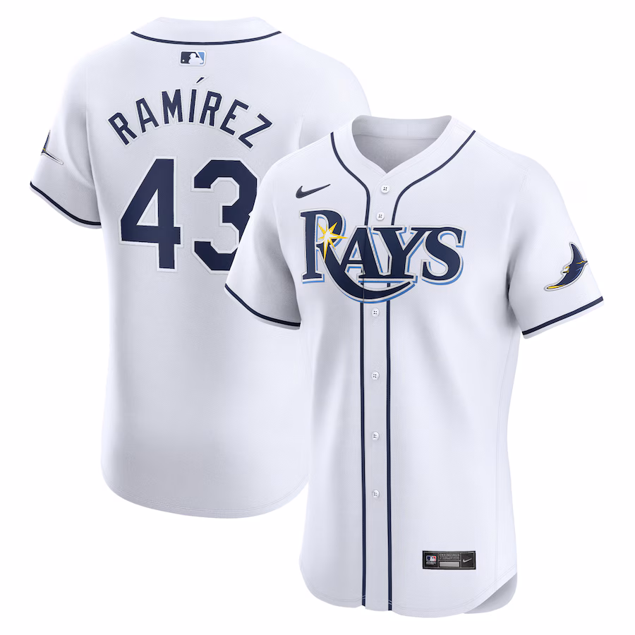 Men's Tampa Bay Rays Harold Ramirez Nike White Home Elite Player Jersey - ujerseystore