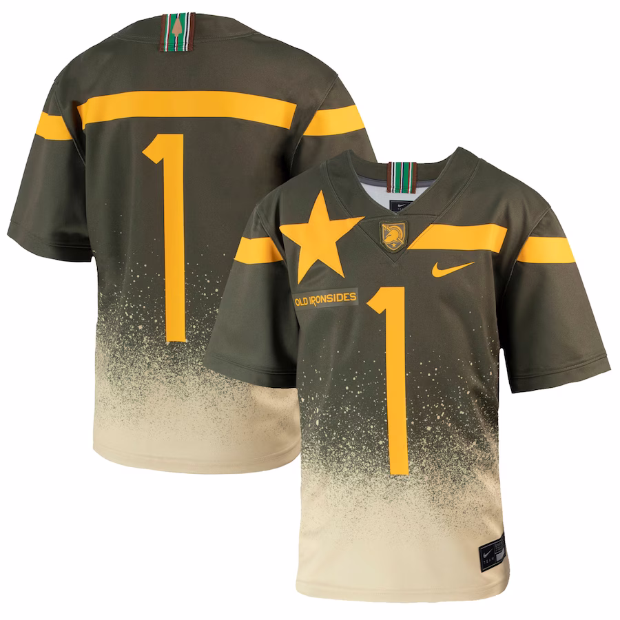 #19 Army Black Knights Nike Youth 1st Armored Division Old Ironsides Untouchable Football Jersey - Olive - ujerseystore
