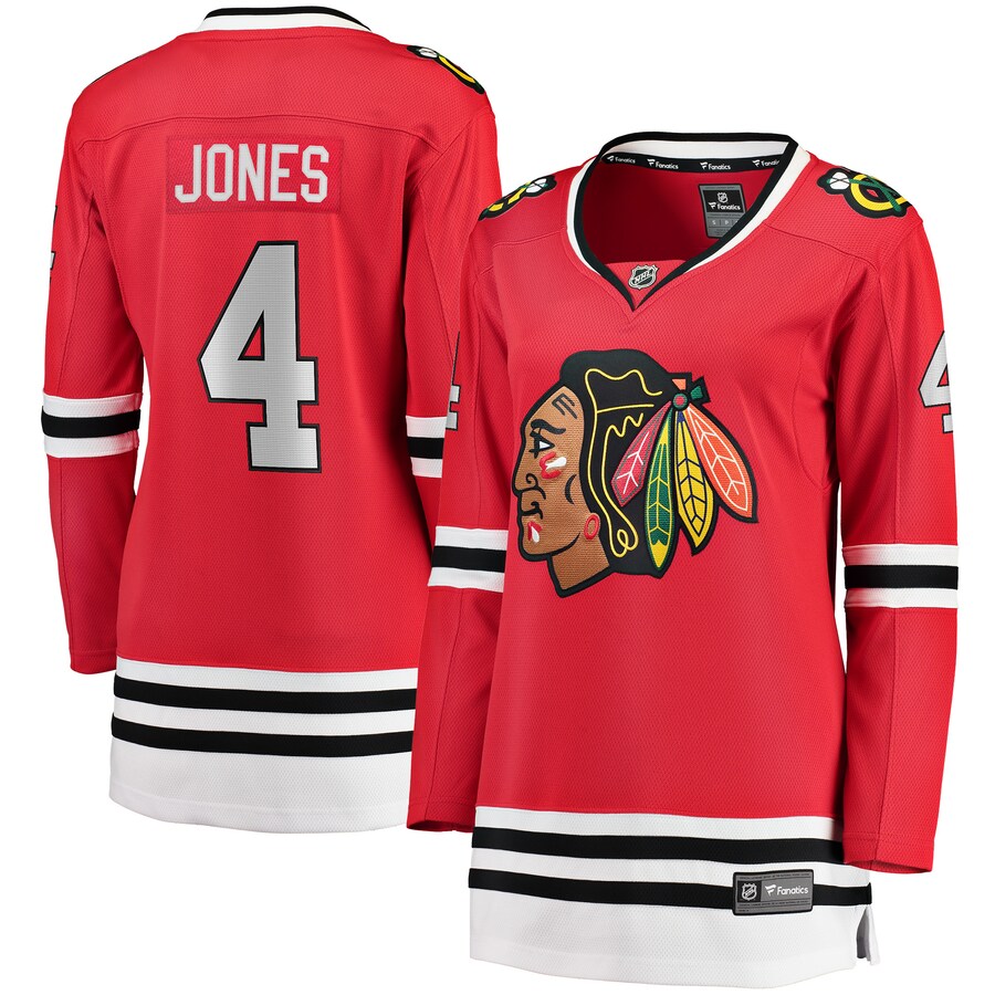 Women's Chicago Blackhawks Seth Jones Red Fanatics Branded Home Breakaway Player Jersey - ujerseystore