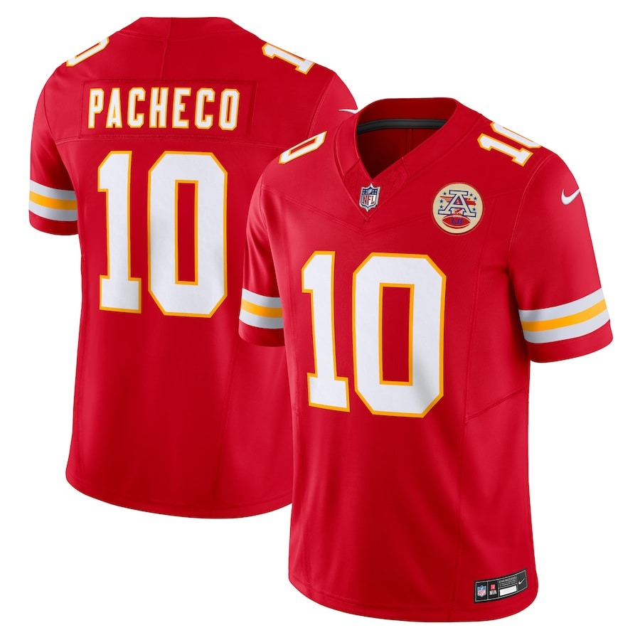 Men's Kansas City Chiefs Isiah Pacheco Nike Red Vapor F.U.S.E. Limited Jersey - ujerseystore