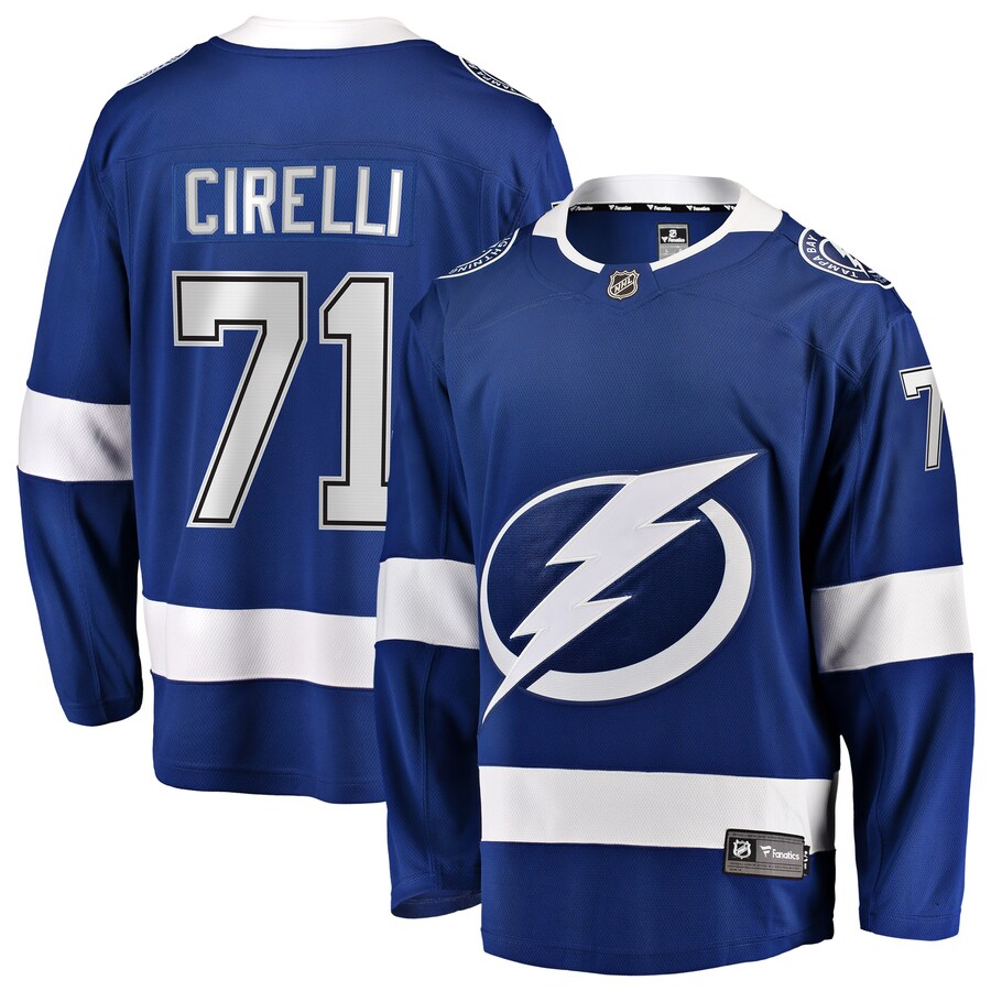 Men's Tampa Bay Lightning Anthony Cirelli Fanatics Branded Blue Home Breakaway Player Jersey - ujerseystore