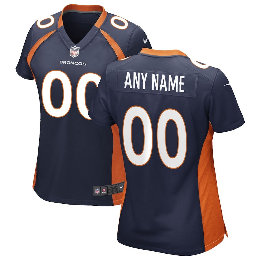 Women's Nike Navy Denver Broncos Alternate Custom Game Jersey - ujerseystore