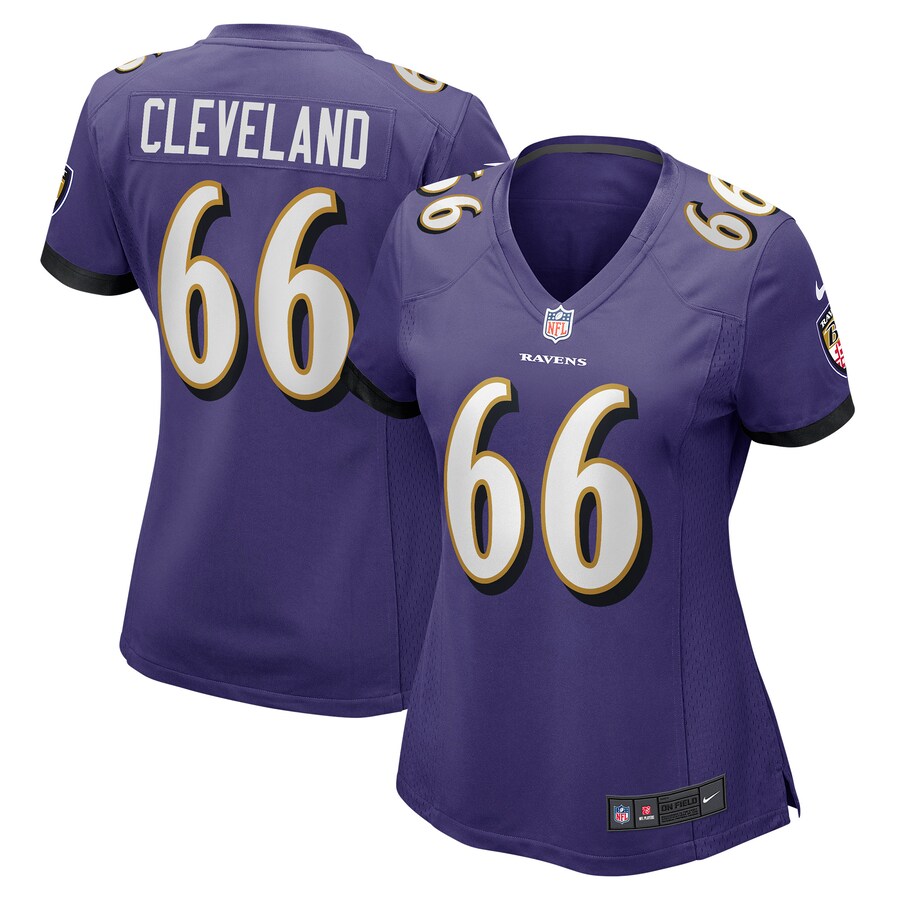 Women's Baltimore Ravens Ben Cleveland Nike Purple Game Jersey - ujerseystore