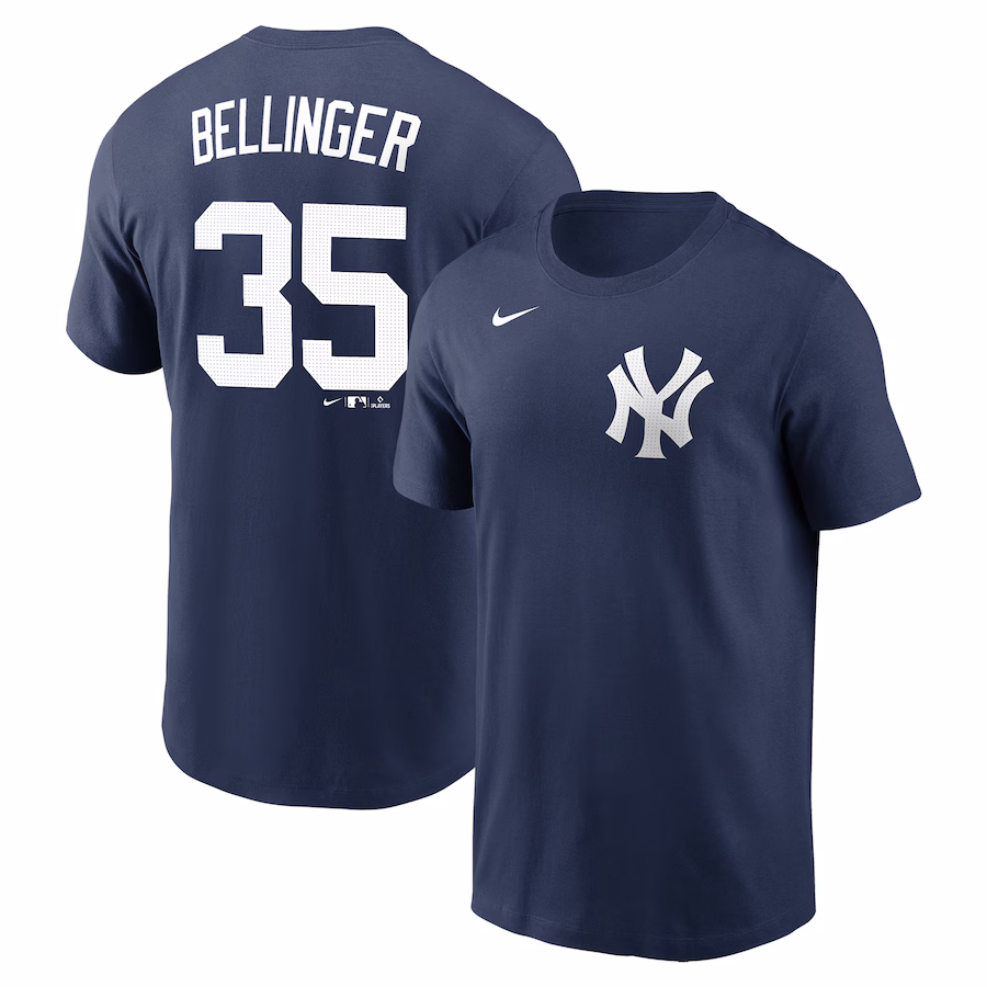 Men's New York Yankees Cody Bellinger Nike Navy Fuse Name & Number T-Shirt - ujerseystore