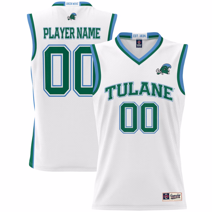 Tulane Green Wave GameDay Greats Youth NIL Pick-A-Player Lightweight Women's Basketball Jersey - White - ujerseystore