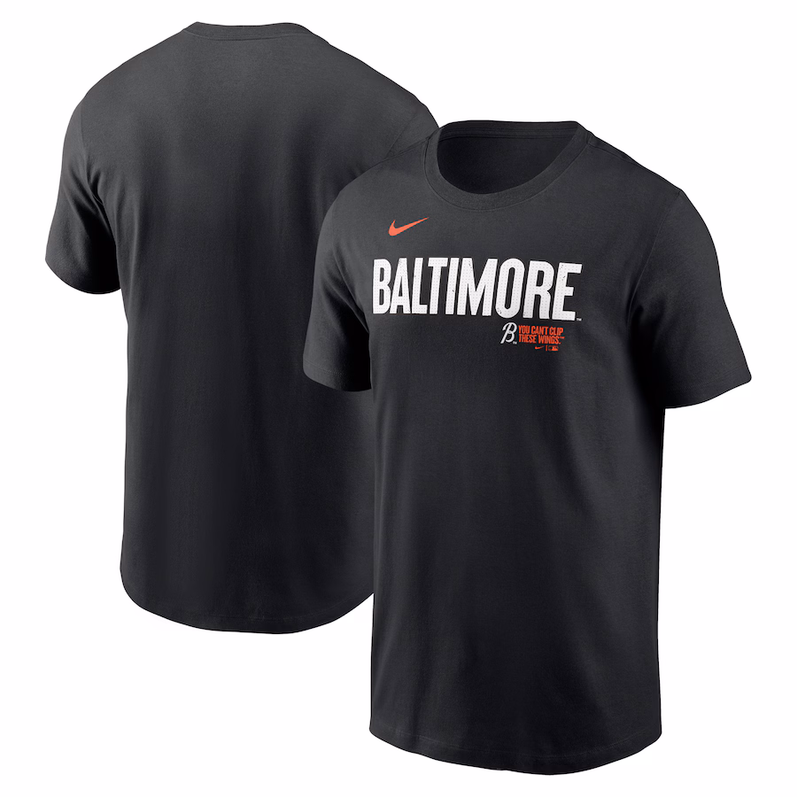 Men's Baltimore Orioles Nike Black City Connect Wordmark T-Shirt - ujerseystore