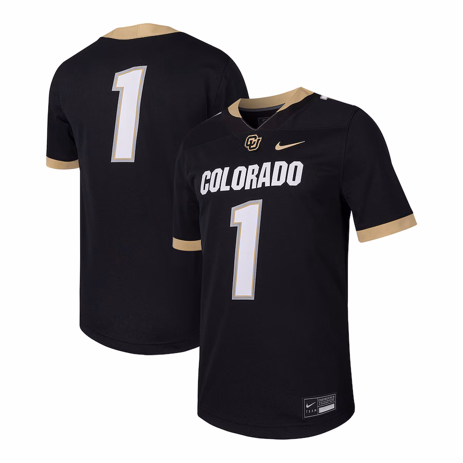 #1 Colorado Buffaloes Nike Untouchable Football Replica Jersey - Black - ujerseystore
