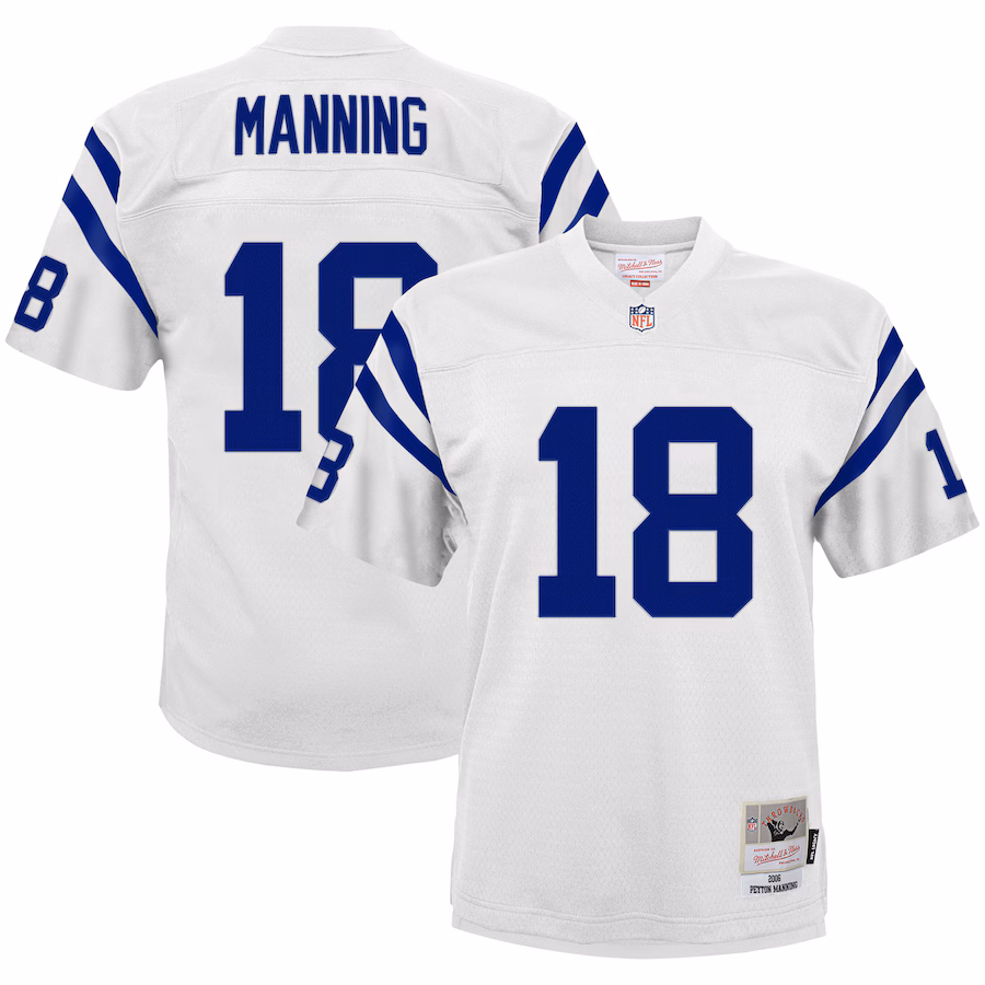 Youth Indianapolis Colts Peyton Manning Mitchell & Ness White 2006 Retired Player Legacy Jersey - ujerseystore